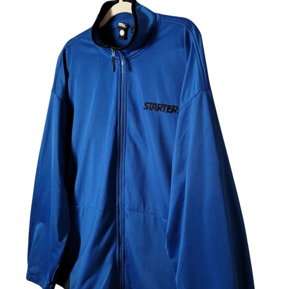 Starter Mens Blue Y2K 2000s Full Zip Streetwear Lightweight Track Jacket 2XL - Picture 2 of 11